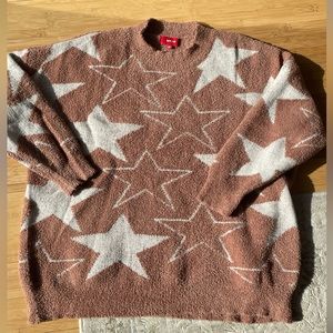 Starry oversized brown sweater